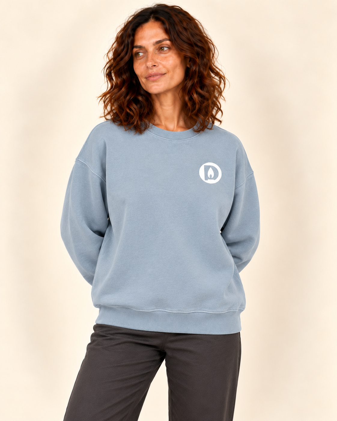 Bluză Duhovnic bleu vintage – bumbac organic
