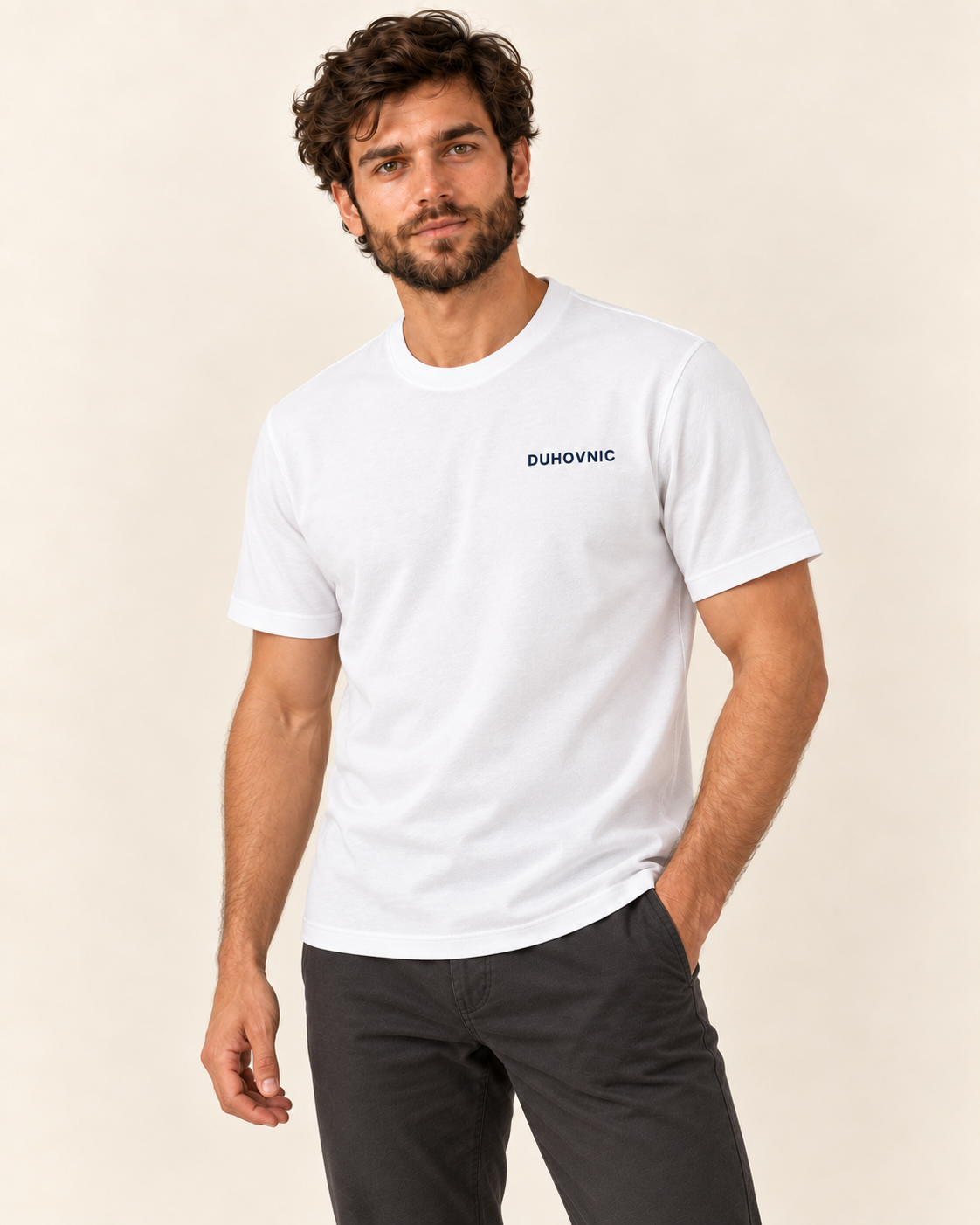 Tricou Duhovnic alb cu inscripție – bumbac organic