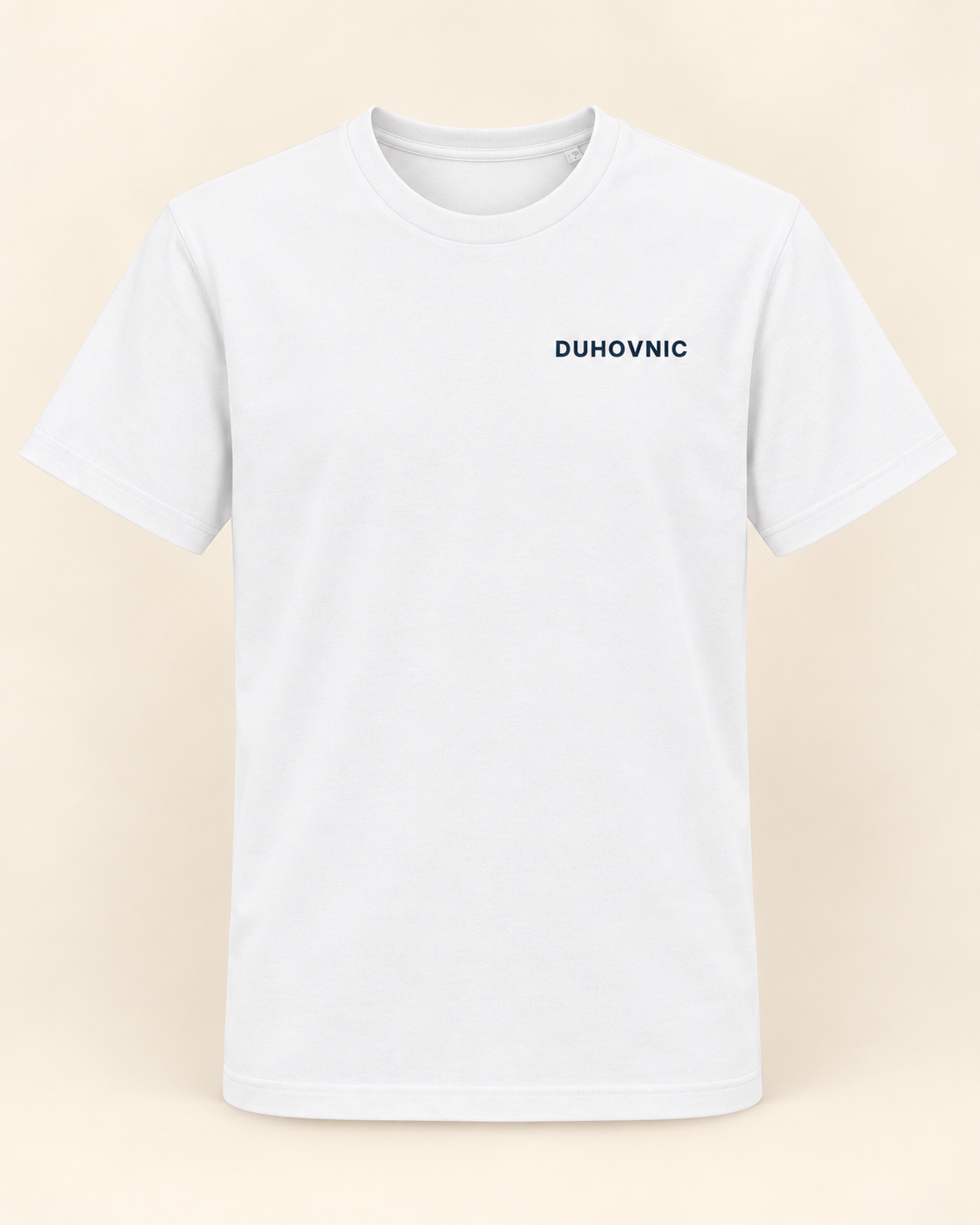 Tricou Duhovnic alb cu inscripție – bumbac organic