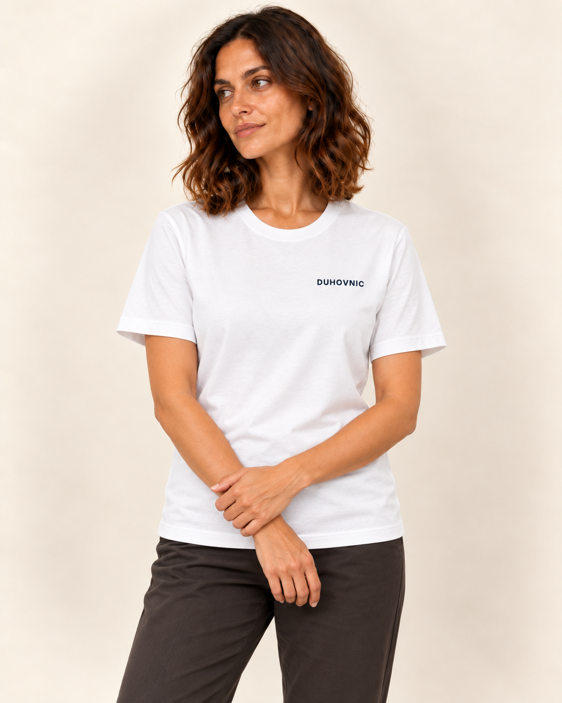 Tricou Duhovnic alb cu inscripție – bumbac organic