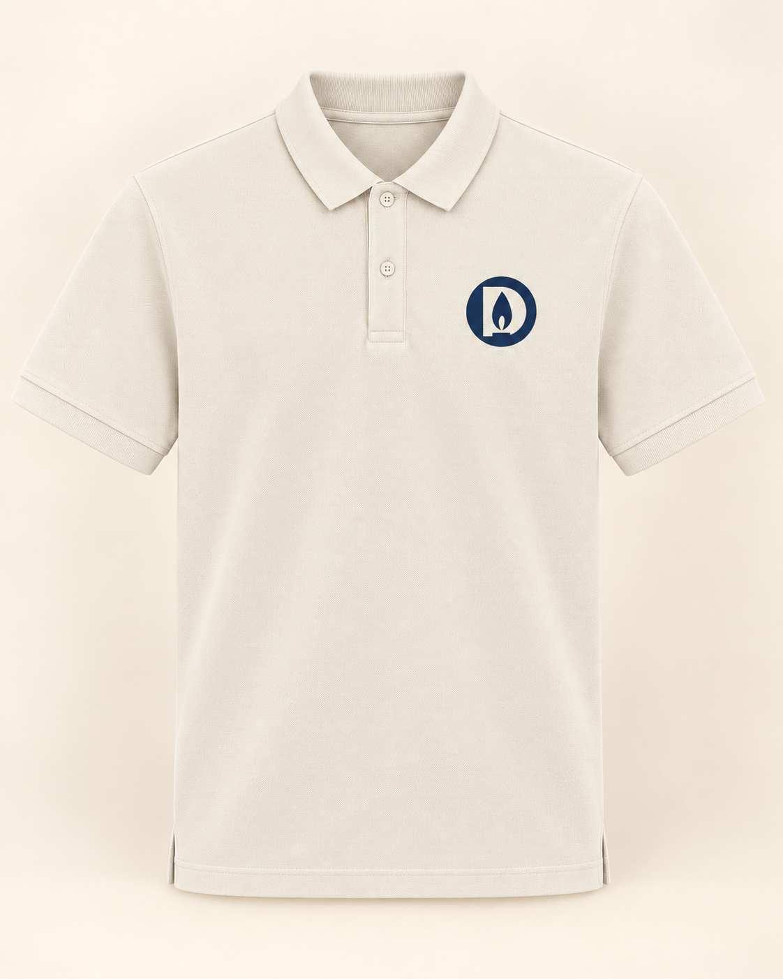 Tricou polo Duhovnic ecru – bumbac organic