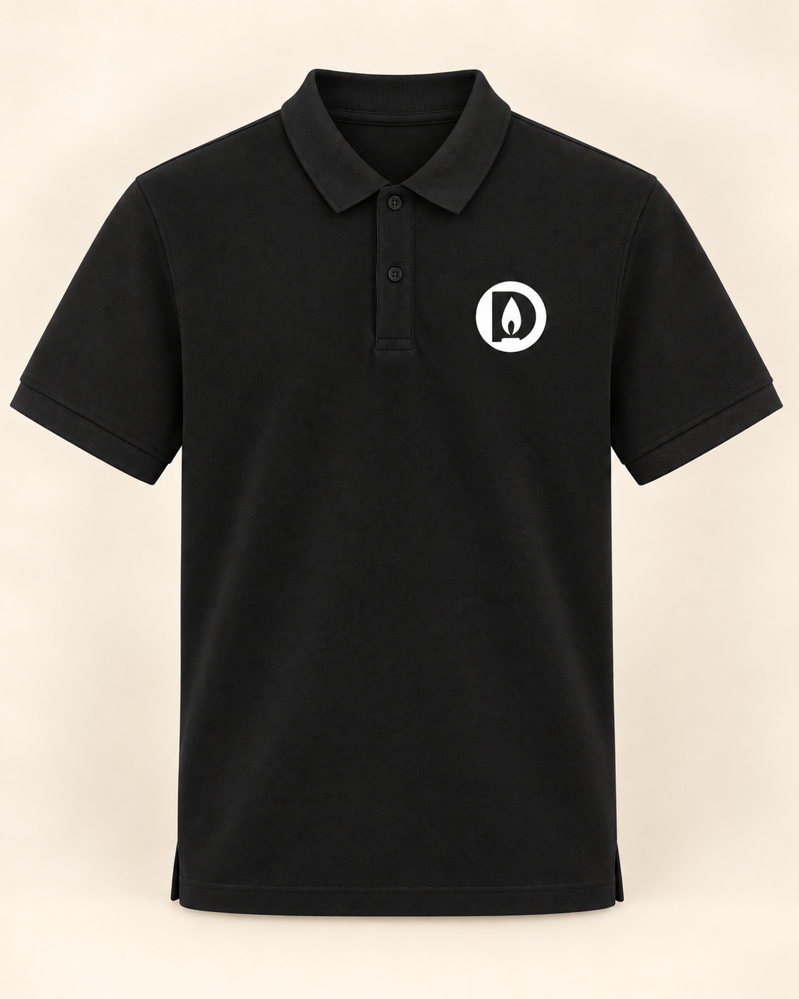 Tricou polo Duhovnic negru – bumbac organic