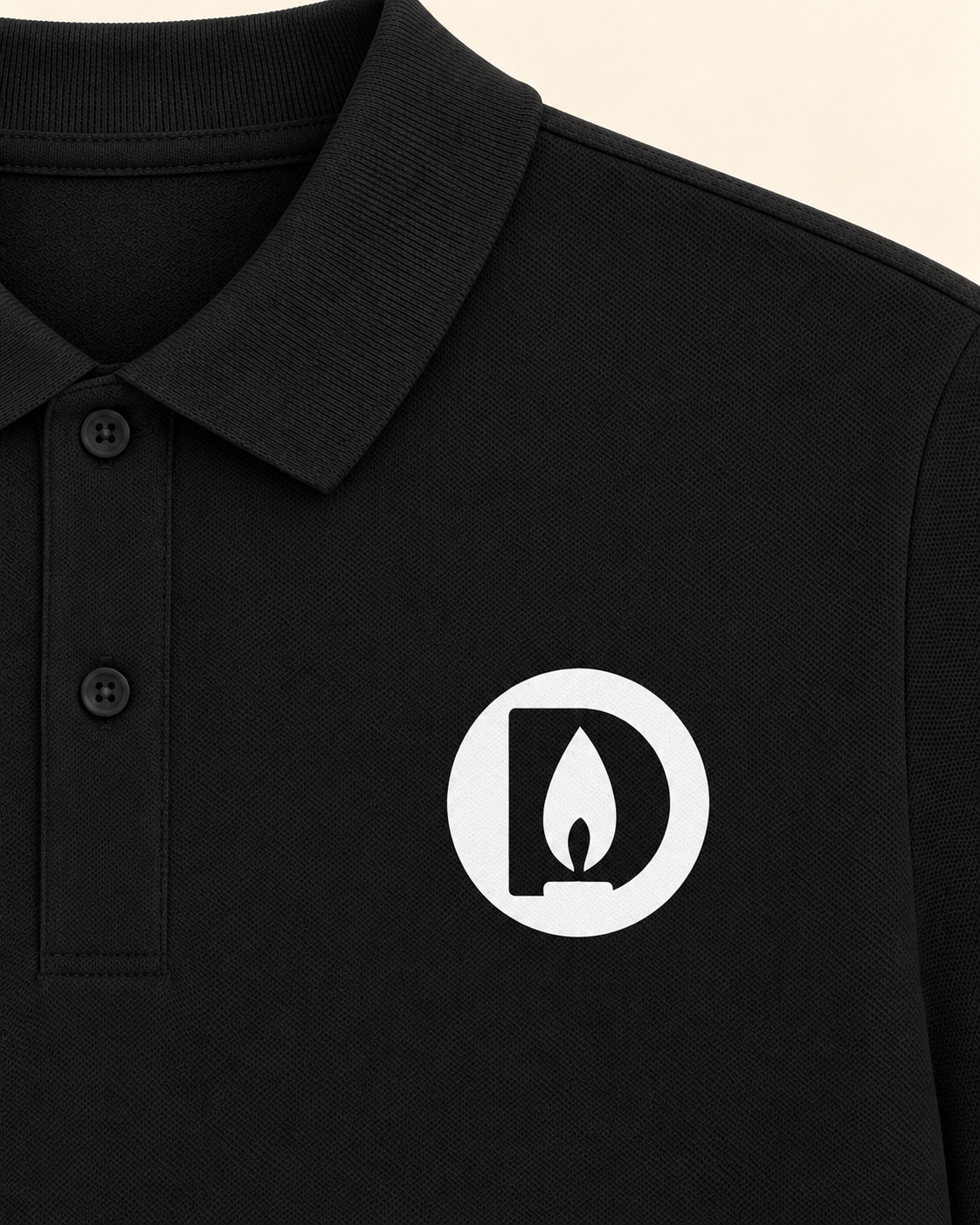 Tricou polo Duhovnic negru – bumbac organic