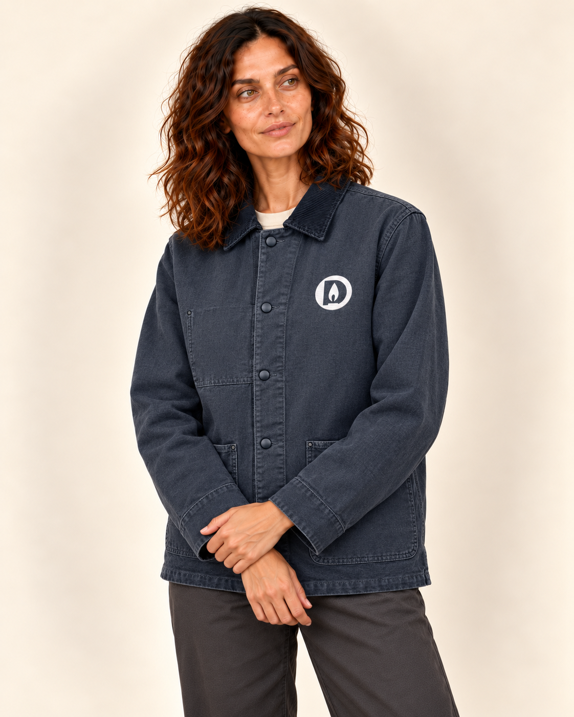 Jachetă Duhovnic cu broderie – bumbac organic