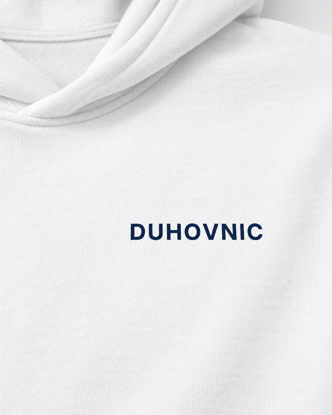 Hanorac Duhovnic alb cu simbol mare pe spate – bumbac organic