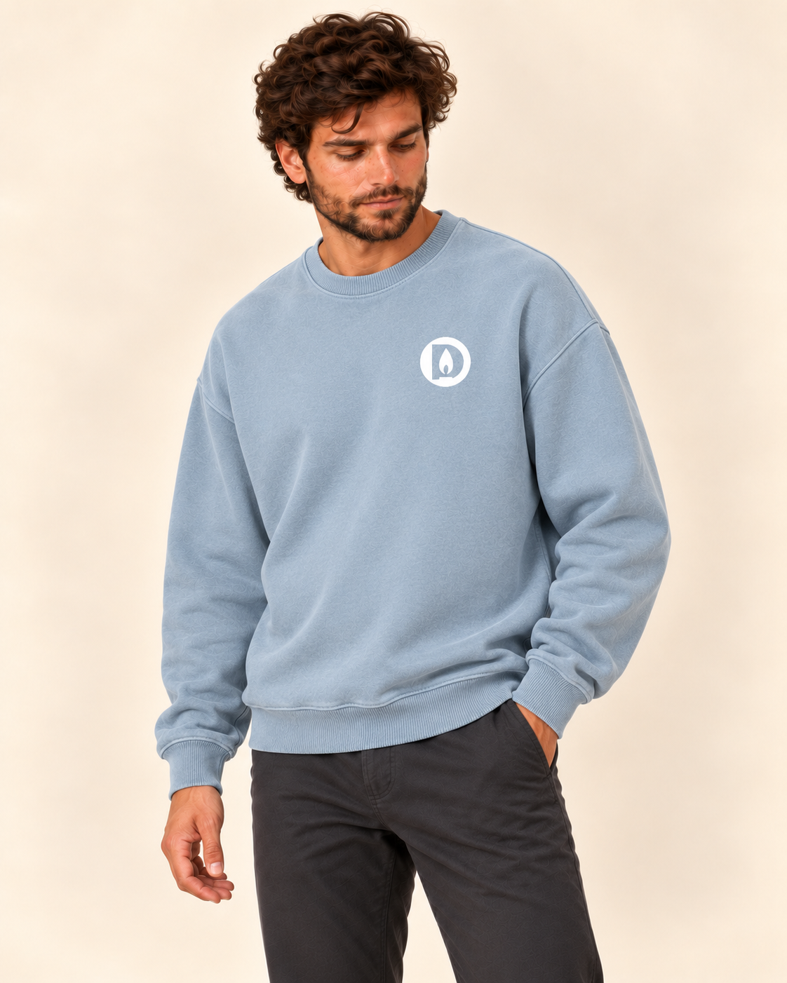 Bluză Duhovnic bleu vintage – bumbac organic